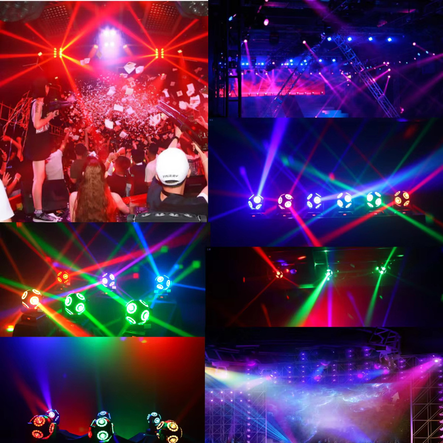 HYULIGHTS Moving Head LED Scheinwerfer mit 8 x 15 W RGBW-Lichtstrahl, 4-in-1-LED, 150 W, Neigungsscan und 360 Grad Rotation, DMX 512 für DJ, Bühne und Disco - Bild 5