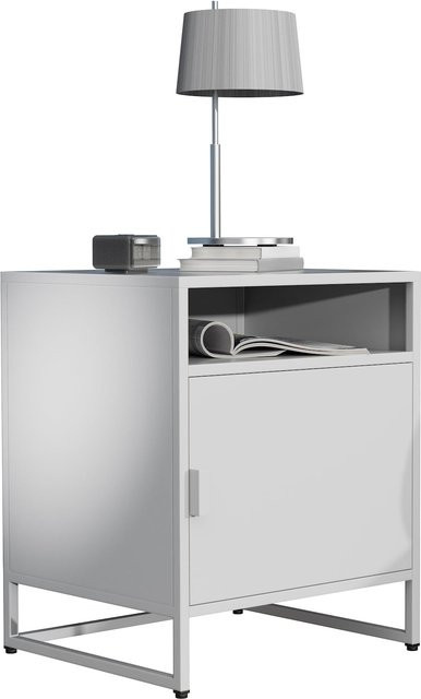 VCM Nachtschrank Flokas L im Industrie Style aus Metall, H x B x T: 55 x 45 x 40 cm - Bild 1