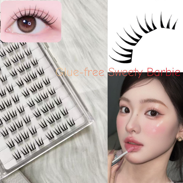 WINKLURE Cluster False Eyelashes, 10–13 mm, Black, Unisex - Bild 1
