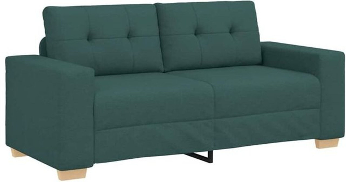 Modernes Vidaxl Loveseat-Sofa als 2-Sitzer aus Stoff und Holz in Grün, Breite: 140 cm - Bild 1