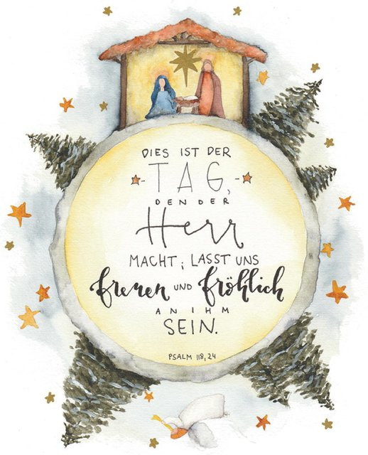 Butzon und Bercker Weihnachtskarten Dies ist der Tag in Mehrfarbig, 6 Stück - Bild 1
