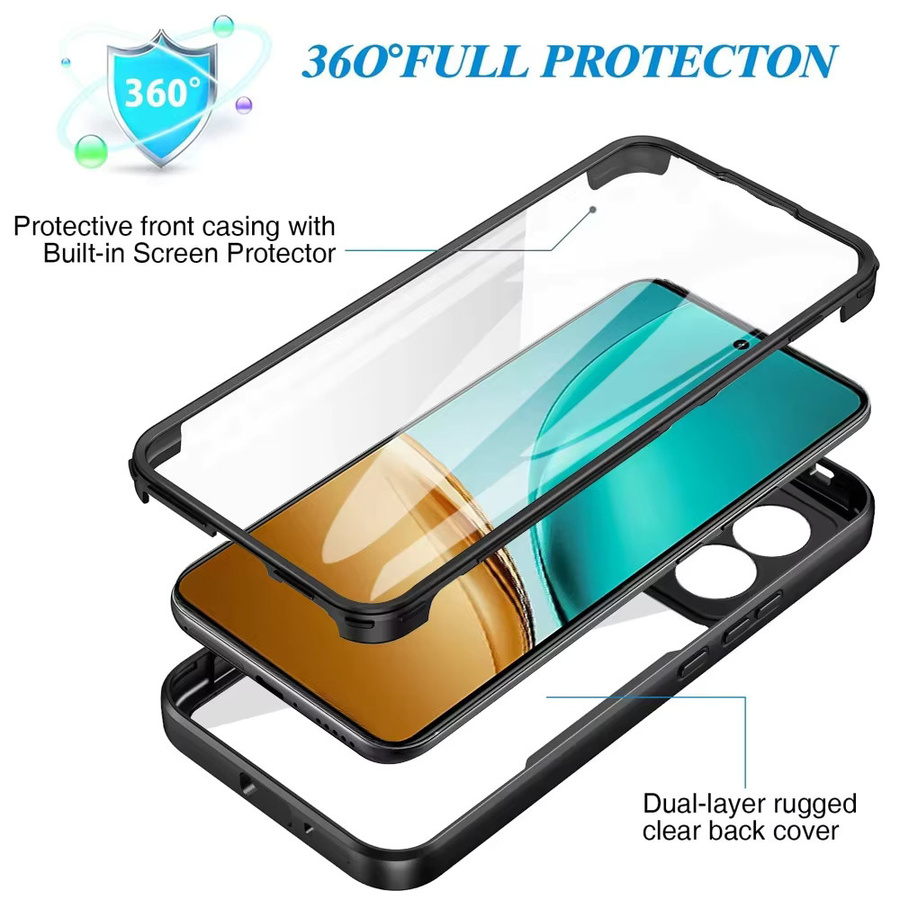 360-Grad-Ganzkörper-Displayschutzfolie und transparente, stoßfeste Handyhülle für Realme 14, Realme 15, Realme 14X und Realme 15 Pro + - Bild 3