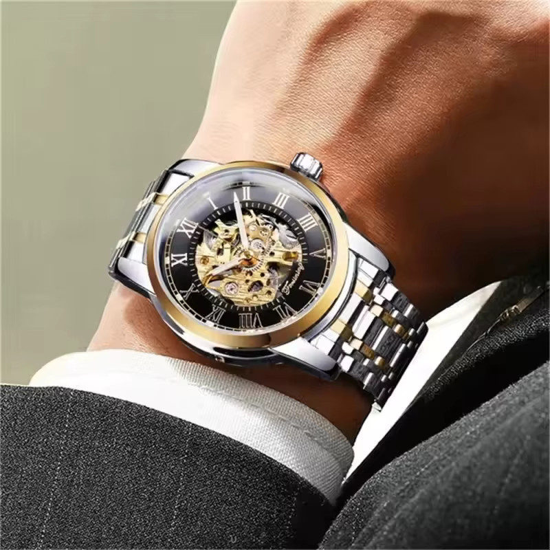 FORSINING Armbanduhr, Handaufzug, Edelstahl, Herren - Bild 2