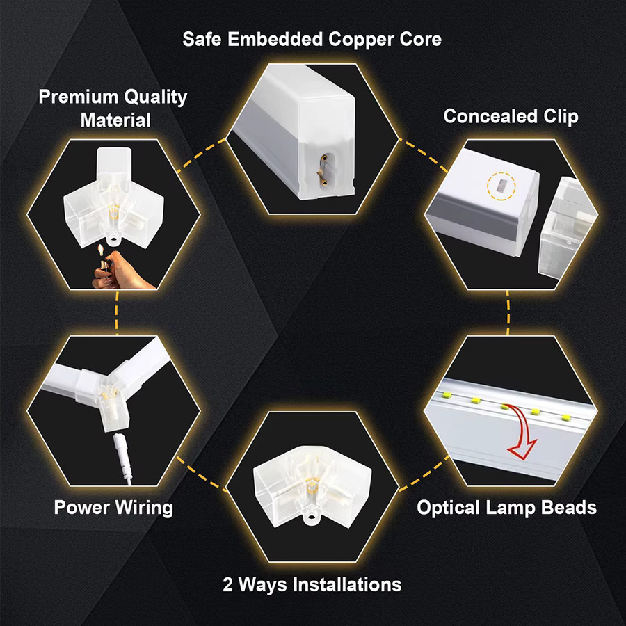 VASTFIRE Honeycomb LED Deckenleuchte in Weiß, moderne sechseckige Downlight-Leuchte für Büro und Konferenzräume - Bild 4