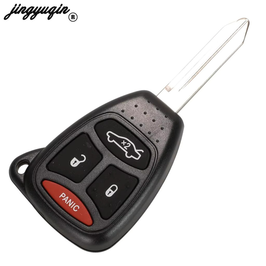 Jingyuqin Fernbedienungs-Schlüsselgehäuse für Jeep Commander Grand Cherokee Chrysler Liberty Pacifica Sebring Aspen 300 PT Cruiser in Schwarz - Bild 3