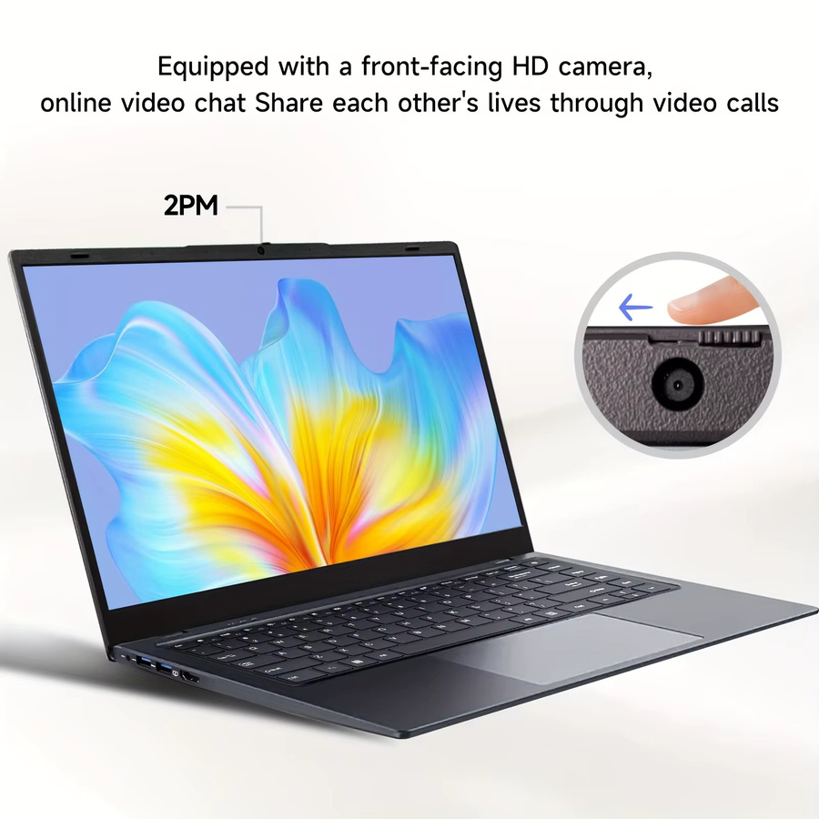 SUXI Laptop mit Intel Celeron Prozessor, 256 GB Speicher, Grau - Bild 3