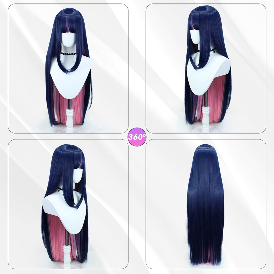 MEISU Cosplay Perücke, 40 Zoll, Synthetische Faser, Glatt, Damen - Bild 4