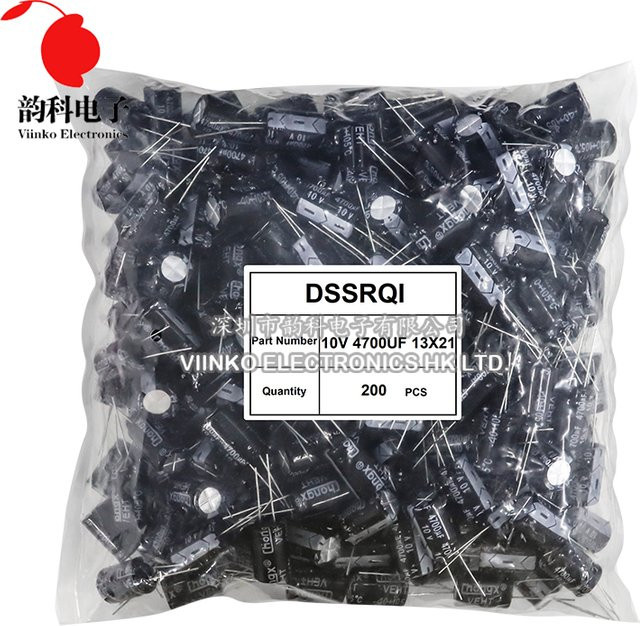 DSSRQI Elektrolytkondensatoren in Schwarz, verschiedene Kapazitäten von 0,1UF bis 4700UF und Spannungen von 10V bis 50V - Bild 1
