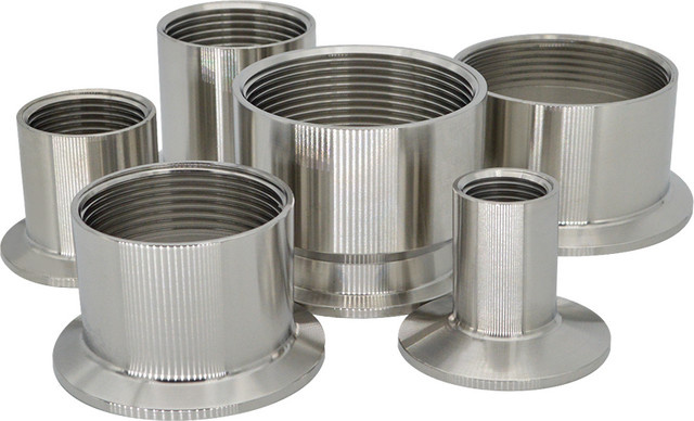 YQBS Sanitärrohrverschraubung aus 304 Edelstahl mit 2 Zoll Innengewinde und 2 Zoll auf 3 Zoll Tri-Clamp Ferrule - Bild 1