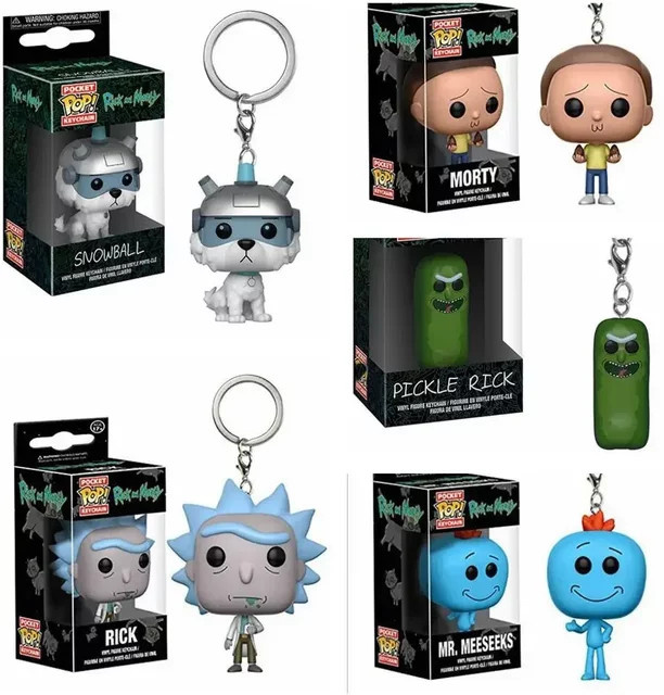 Funko Rick und Morty Schlüsselanhänger, Vinylfigur, Zubehör - Bild 1