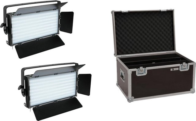 EUROLITE Set aus 2x LED PLL-480 CW/WW Panel in Weiß mit schwarzem Case - Bild 1