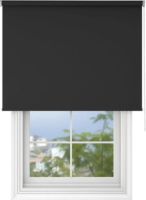 Deco-Raum Tageslicht-Rollo Basic halbtransparent Schwarz B: 60 cm, H: 150 cm - Bild 1