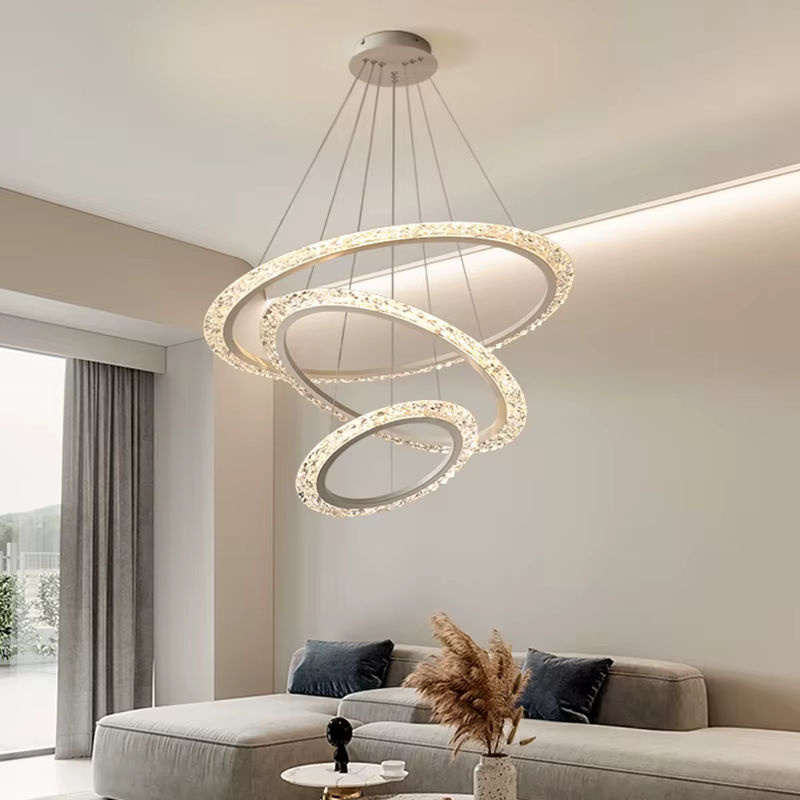 TONDI LED-Kronleuchter in Gold/Messing, luxuriöser Ring-Deckenleuchter für Wohnzimmer, Esszimmer, Schlafzimmer und Küche - Bild 3