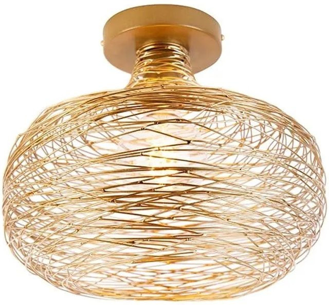 QAZQA Sarella Design Deckenleuchte aus Stahl in Gold, dimmbar, E27 - Bild 1