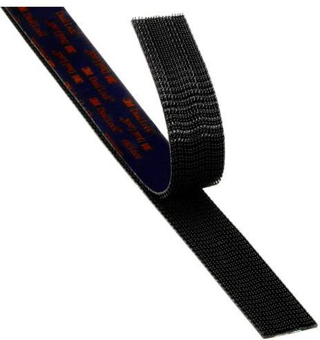 3M Dual Lock SJ3550CF Klettband mit Pilzkopf zum Aufkleben, Schwarz, Länge: 1 m, Breite: 25 mm - Bild 1