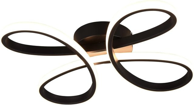 Trio LED Deckenleuchte Fly dimmbar Schwarz Matt B: 40 cm, T: 40 cm, H: 7,5 cm - Bild 1