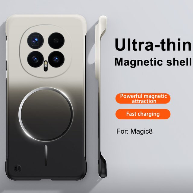 Magnetische Honor Magic 8, 8 Pro, 7 und 6 Pro Handyhülle in Schwarzgrün mit Farbverlauf, ultradünn und rahmenlos mit Unterstützung für kabelloses Laden - Bild 1