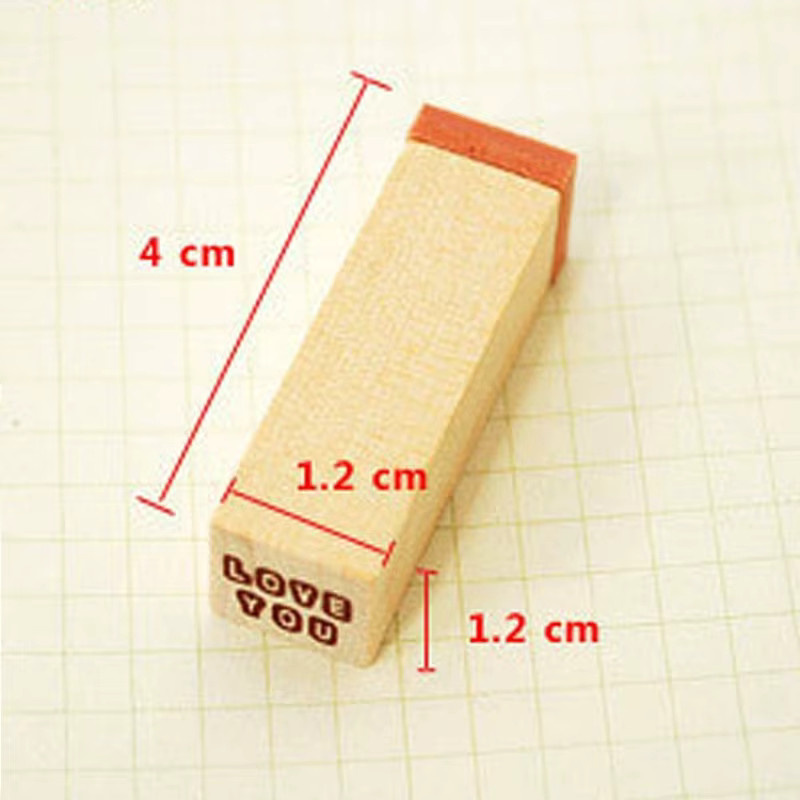 Niedliches koreanisches Mini-Stempel-Set aus Holz in Multicolour für DIY-Tagebuch und Schulbedarf - Bild 1
