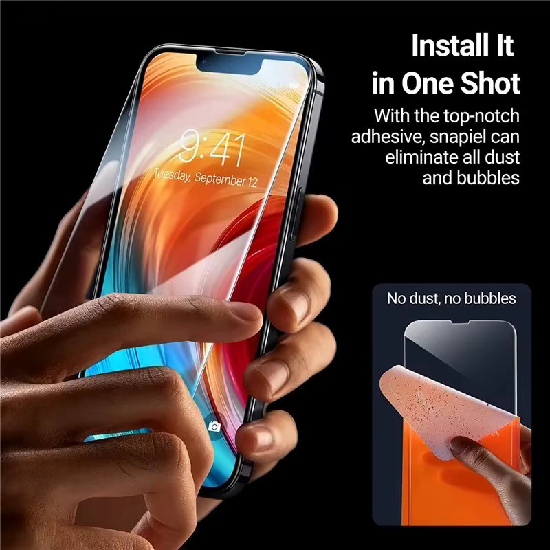 MUANQI Panzerglas Display Schutzfolie für iPhone 11 bis iPhone 16 Pro Max, Transparent - Bild 2