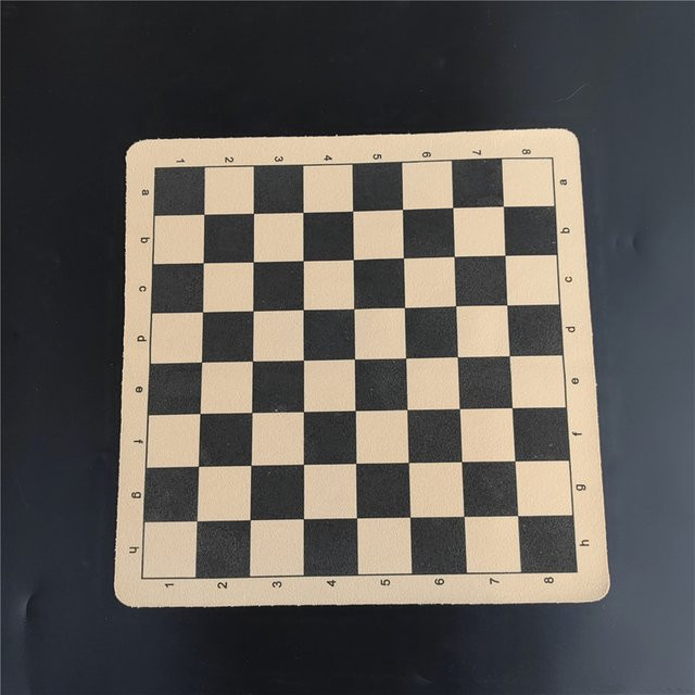 Yernea Schach, faltbares Schachbrett, Leder, Filz, 28 cm, Mehrfarbig - Bild 1
