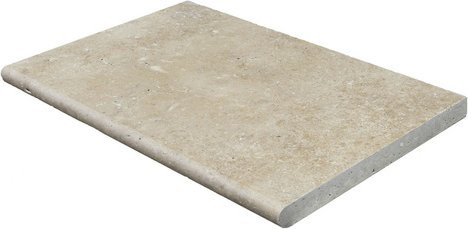 WOHNRAUSCH Beckenrandsteine Tosca Cream aus Travertin in Beige mit Rundstab, B/H/T: 61 x 3 x 40,6 cm - Bild 1