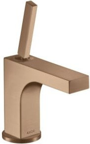 Hansgrohe Axor Citterio Waschtisch-Einhebelmischer in Gold mit Pin-Griff und Pop-up-Abfluss, Messing gebürstet - Bild 1
