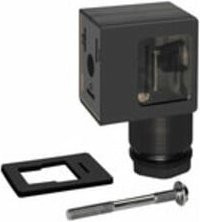 Riegler Gerätestecker mit LED in Schwarz und Transparent, 110 V, Bauform B, Durchmesser: 22 mm - Bild 1
