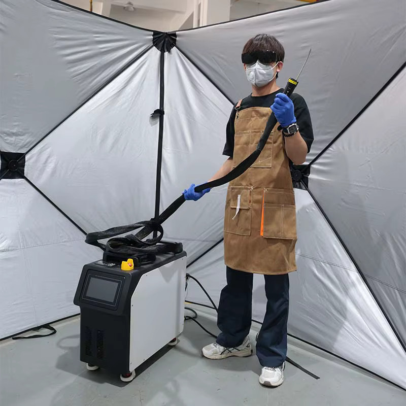 Laserschutzschirm für Schweißen und Schneiden, abnehmbarer Anti-Laser-Strahlungsvorhang in Schwarz, feuerfeste tragbare Sicherheitsabdeckung, Breite: 200 cm, Höhe: 200 cm - Bild 5