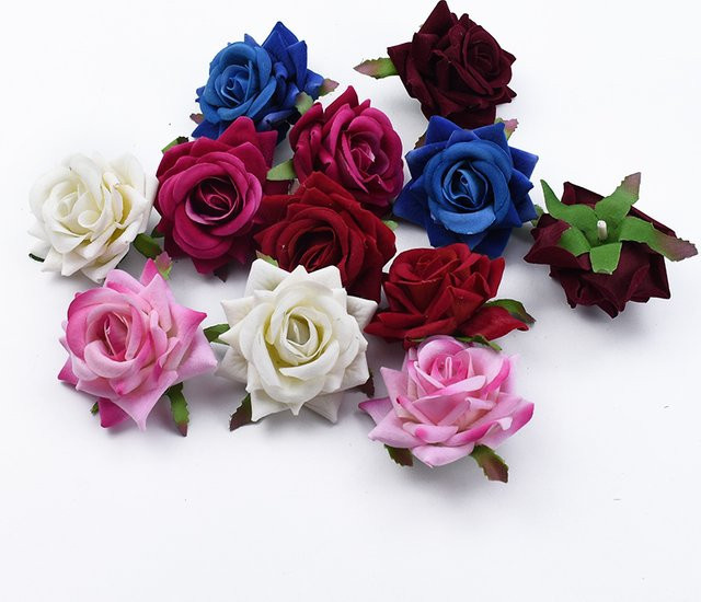 100 Stück künstliche Rosen in Multicolour für Hochzeiten und Wanddekorationen - Bild 1