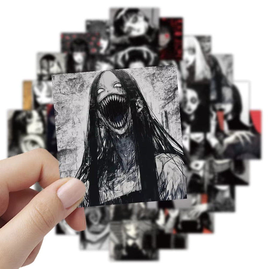 Rspctou Horror-Mädchen Anime-Sticker Set mit Halloween-Motiven in Multicolour für Laptop, Notizbuch und DIY-Projekte - Bild 3