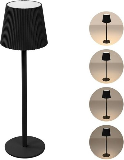 ML-Design LED Tischlampe kabellos mit Touch und Dimmfunktion, Schwarz, Höhe: 36 cm, Durchmesser: 10 cm - Bild 4