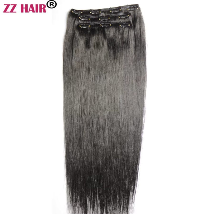 Zzhair Remy Haarverlängerungen Clips-in, 3er Set, 80g-100g, Unisex - Bild 4
