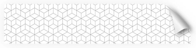 Myspotti Küchenrückwandfolie Hexagon Selbstklebend in Weiß mit Fliesenoptik B: 280 cm, H: 60 cm - Bild 1