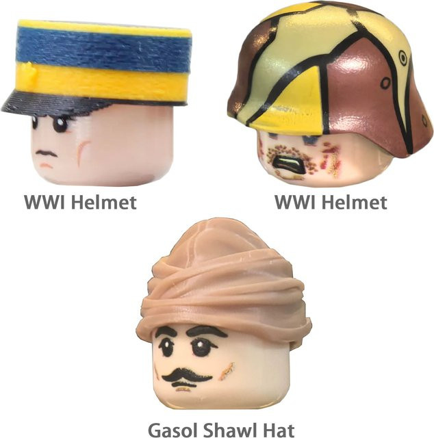 BRICKPANDA MOC WWI Militärhelme Hut Soldaten, Zubehör - Bild 1