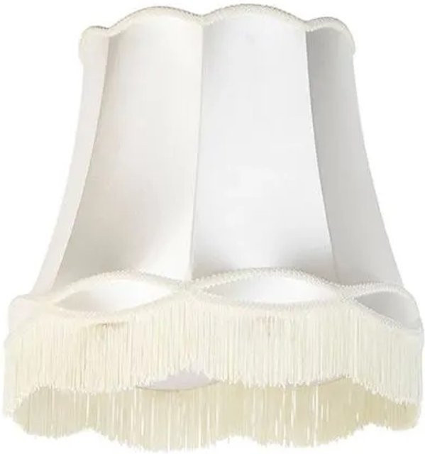QAZQA Seidenlampenschirm Granny in Creme Beige B: 45 cm, H: 44 cm, T: 30 cm - Bild 1