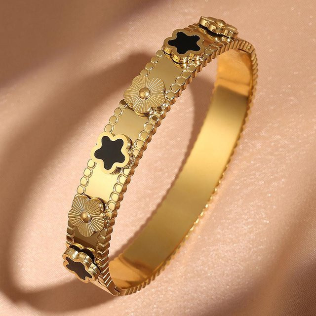 ZAKOL Armreifen Edelstahl, Gold, Zirkonia, Damen - Bild 1