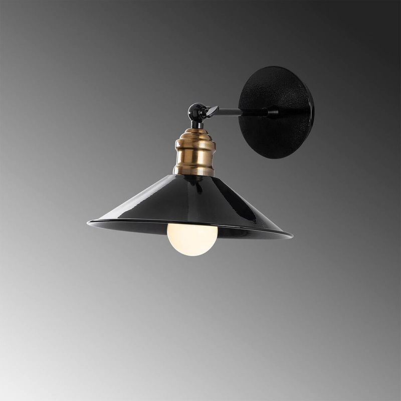 Opviq Wandleuchte aus Metall in Schwarz mit E27 Fassung, B/H/T: 30 x 18 x 24 cm - Bild 4