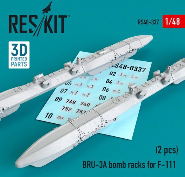 ResKit Models BRU-3A bomb racks for F-111, 2-teiliges Set, 3D Printed - Bild 1