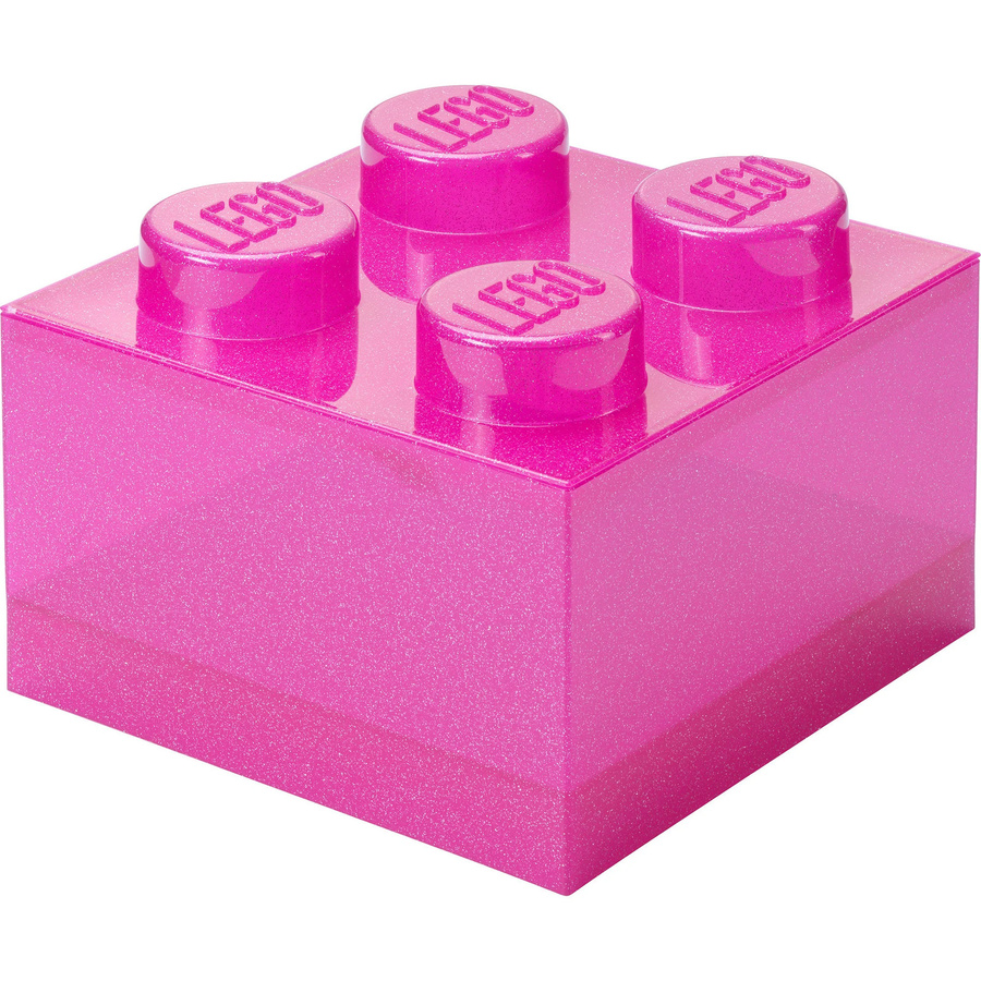 LEGO Storage Brick 4 mit Glitter-Deckel Aufbewahrungsbox - Bild 1