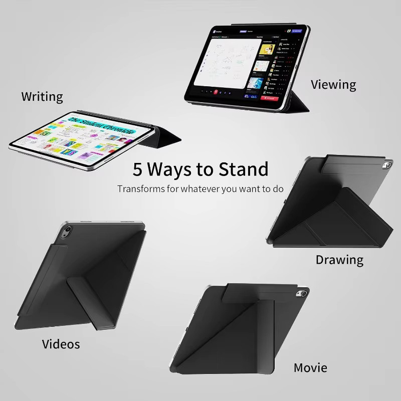 Y-Fold Magnetische Hülle für iPad Air 13 2025, iPad Pro 11 und 12.9, sowie iPad Air 4 5 und iPad Mini in Weiß - Bild 5