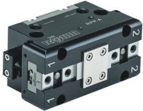 RÖHM Pneumatischer Parallelgreifer RPP-LA52x32 in Schwarz aus Aluminium mit 4xM4 KH10 BH4 - Bild 1