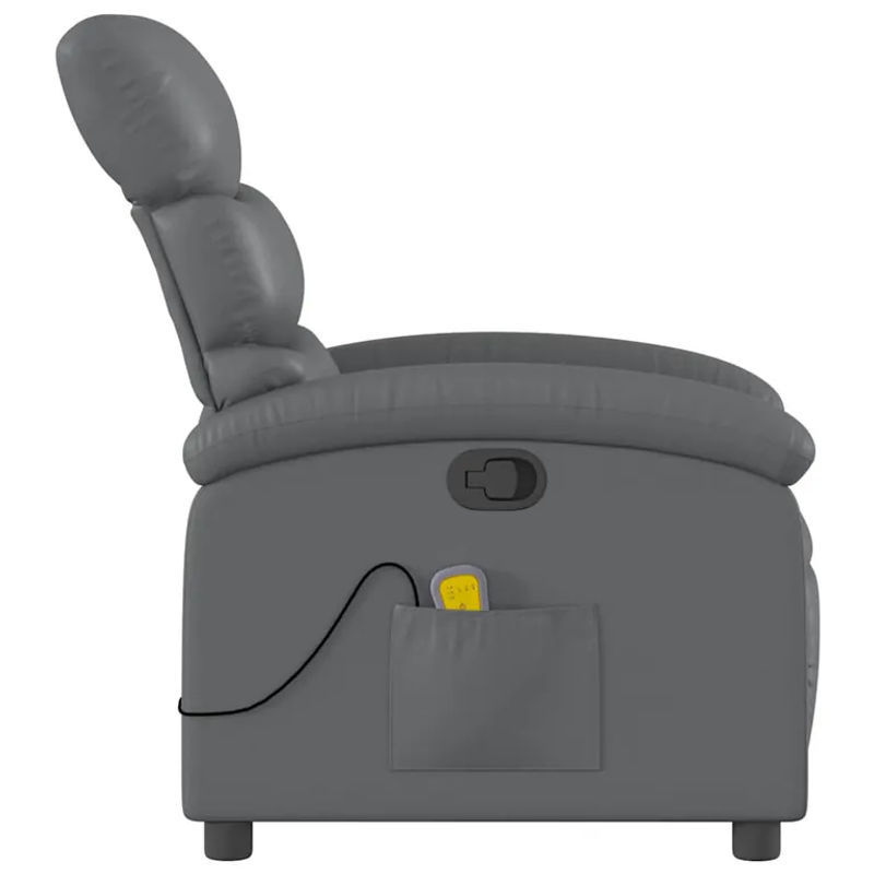 Vidaxl Aufklappbarer Massagesessel in Grau mit Kunstlederbezug und modernem Design - Bild 2