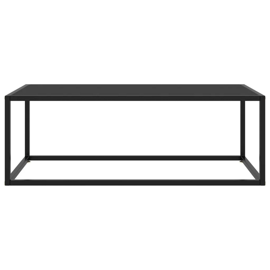 vidaXL Couchtisch modern in Schwarz mit schwarzer Glasplatte, B/T/H: 100 x 50 x 35 cm - Bild 2