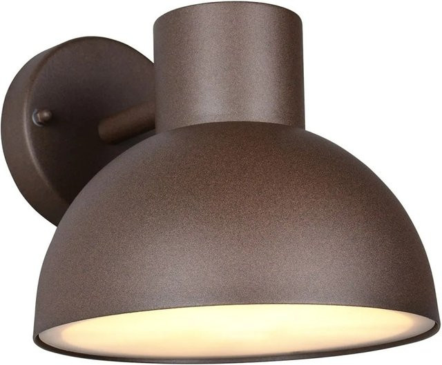 Trio LED-Wandleuchte Elbe in brauner Rostoptik aus Aluminium für Balkon und Terrasse, H x B x T: 24 x 20 x 18,5 cm - Bild 1