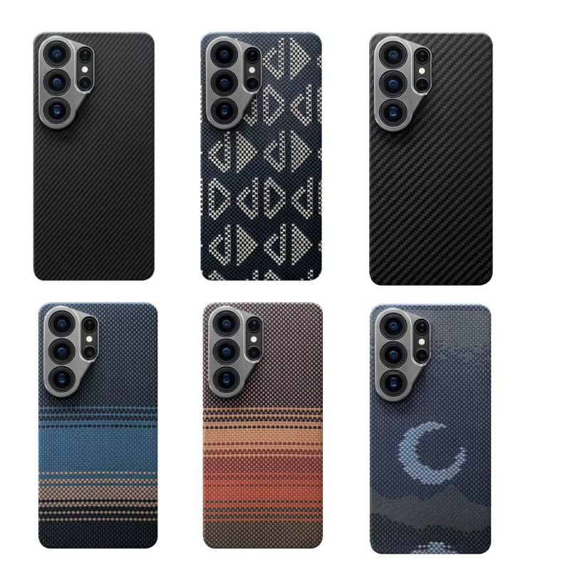 Kevlar Magnetische Hülle für Samsung Galaxy S26 Ultra in Schwarz aus Aramidfaser im minimalistischen Design - Bild 3