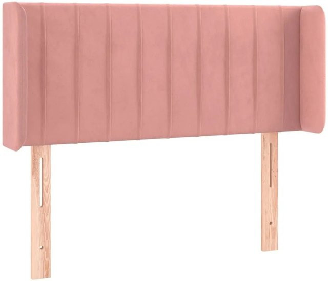 vidaXL Kopfteil mit Ohren in Rosa aus Samt, Breite: 93 cm, Tiefe: 16 cm, Höhe: 78-88 cm - Bild 1