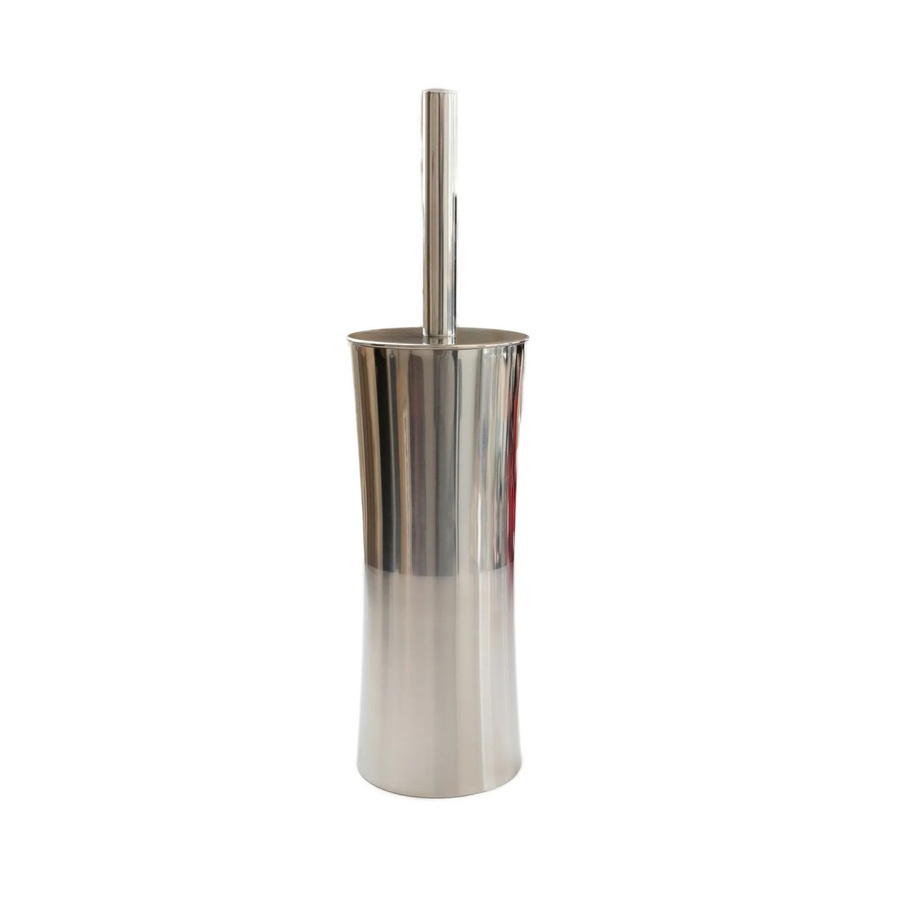 Bagnoxx Toilettenbürstenhalter aus Edelstahl mit Bürste und Abdeckung, Silber, Höhe: 25 cm, Durchmesser: 10 cm - Bild 2