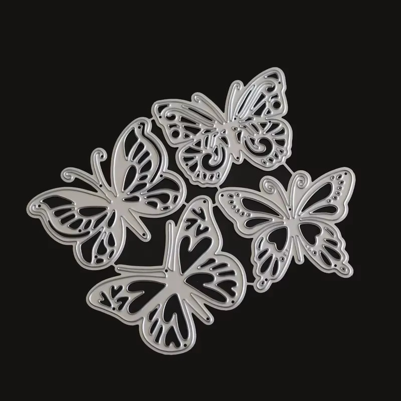 4er Set Schmetterling Metall-Stanzer für Scrapbooking und DIY Papierhandwerk - Bild 2
