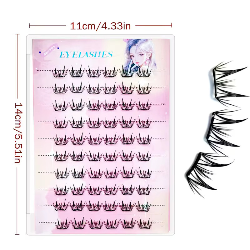 LIMEIKAI Künstliche Wimpern, C-Curl, 6-12 mm, natürlich - Bild 2