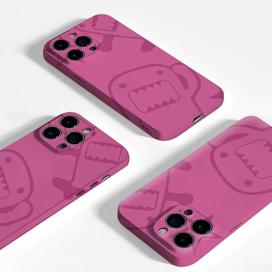 Potdemiel Handyhülle mit rosa Domo Monsters Design für iPhone 17 16 15 14 13 12 Pro Max Plus mit doppelschichtiger Rückseite - Bild 2